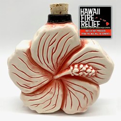 Peaches & Cream Hibiscus Flask By Taboo Relics [100% Net Proceeds Go To Hawaii Fire Relief]