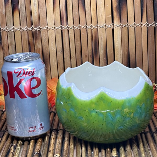 RARE Coconut Mug From Retired Artist Wendy Cevola [100% Net Proceeds Go To Hawaii Fire Relief] Size Comparison