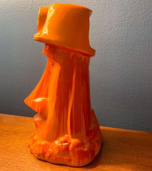 RARE Orange 2nd Anniversary Mug (Miner Moai) From Tiki Underground [100% Net Proceeds Go To Hawaii Fire Relief] Side