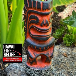 Red Like Lava Ekolu Tiki Mug From Woody Miller [100% Net Proceeds Go To Hawaii Fire Relief]