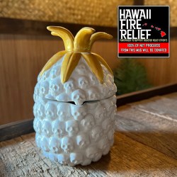 White Skull Pineapple Mug From Three Dots and a Dash [100% Net Proceeds Go To Hawaii Fire Relief]