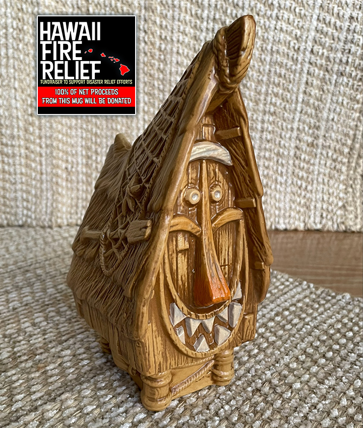Whittle Hut Rolli Tiki Mug By Tikiland Trading Co. [100% Net Proceeds Go To Hawaii Fire Relief]
