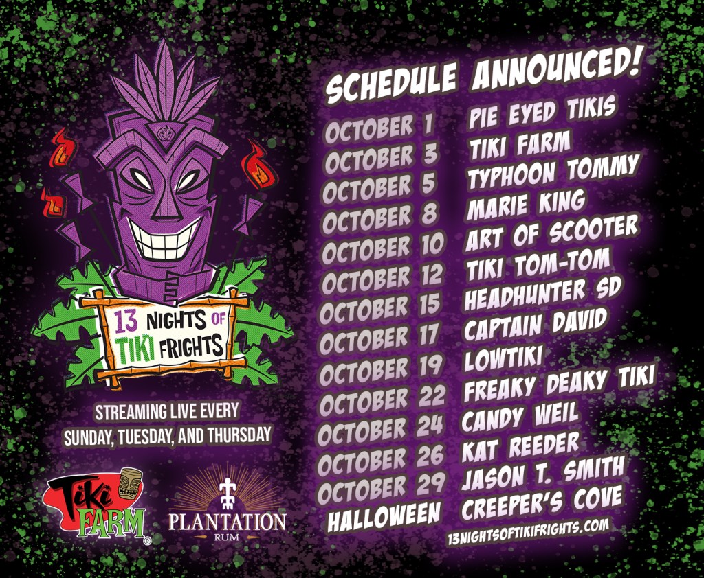 13 Nights of Tiki Frights Schedule Announcement