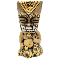 Belly Warrior Tiki Mug - Niki's Tiki - Golden Edition - Front