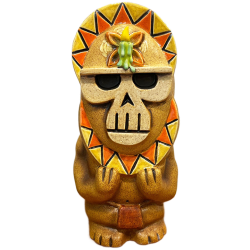 Halloween Skull Mask Mug - TikiRob - Candle Edition - Front