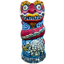 Lowtiki's Lunar New Year Dragon Mug - Wusong Road - Lacquer Red Edition - Front