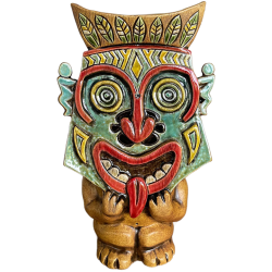 Rongo Tiki Mask Mug - TikiRob - One-Of-A-Kind - Front