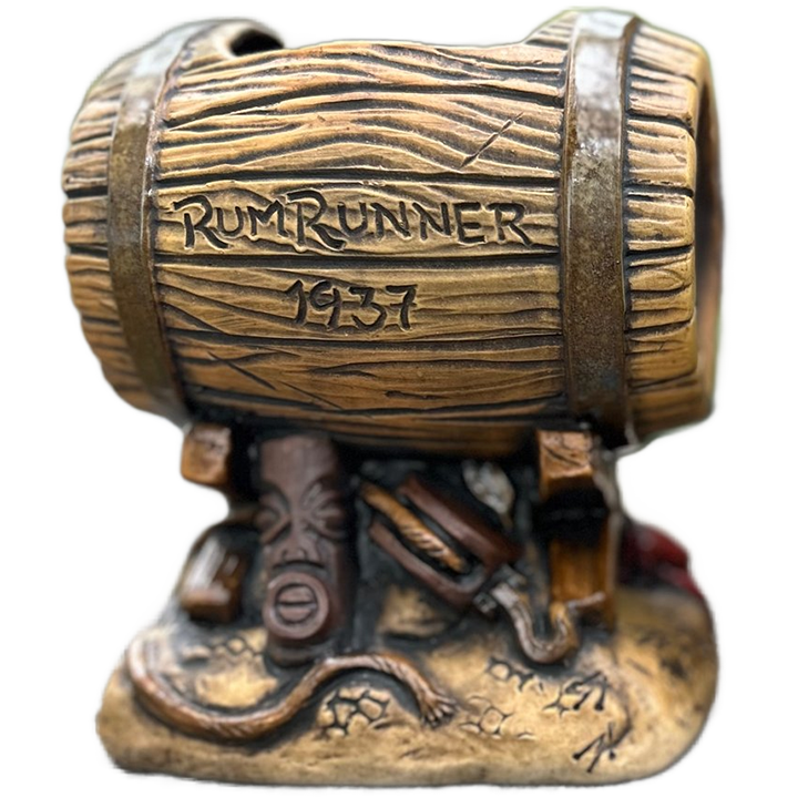 Rum Runner Barrel Mug - Eekum Bookum - 1st Edition - Back