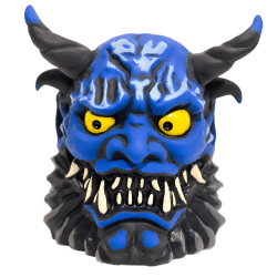 Shuten Doji Demon Mug - Shima Ceramics - Blue Edition - Front