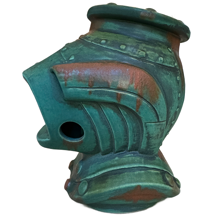 Side - Vulcanaut Diving Helmet Mug - Tiki Diablo - Limited Edition