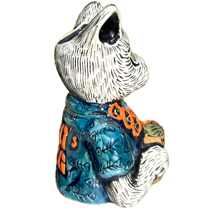 Sip And Purr Cat Mug - Niki's Tiki - White Edition - Side