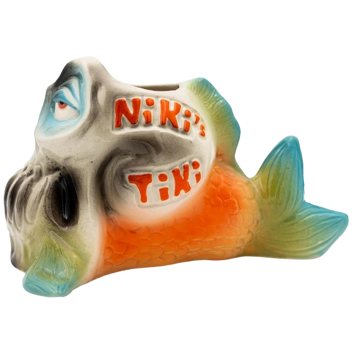 Skullhead Fish Mug - Niki's Tiki - 1st Edition - Side