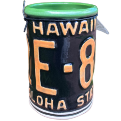 Hawaiian License Plate Mug - Beachbumz - GlossJungle Green Edition - Front