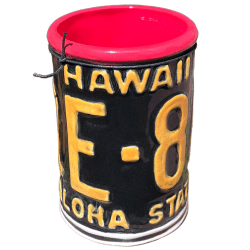 Hawaiian License Plate Mug - Beachbumz - GlossLava Red Edition - Front