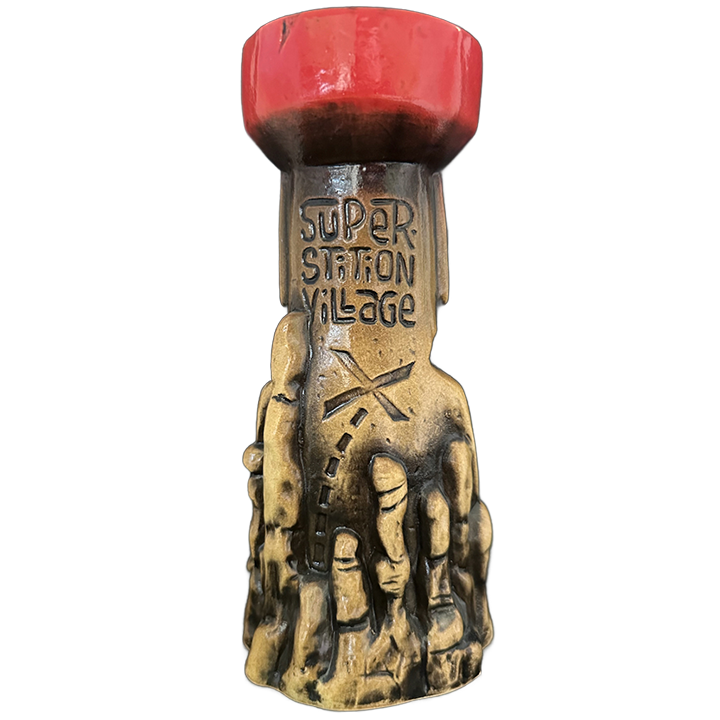 Pukao Moai Tiki Mug - Superstition Village Tiki Marketplace - 1st Edition - Back