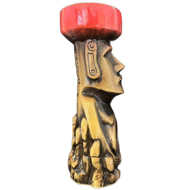 Pukao Moai Tiki Mug - Superstition Village Tiki Marketplace - 1st Edition - Side