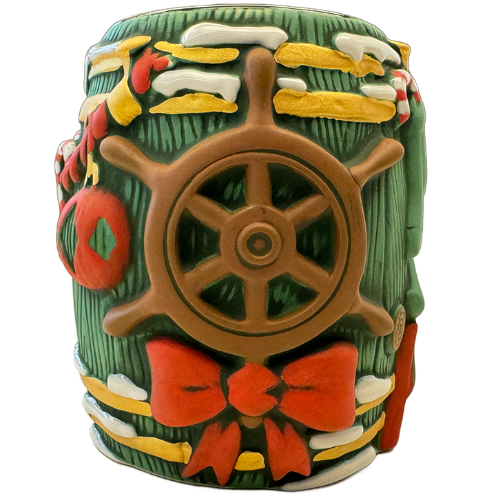 Holiday Rum Barrel Mug - Trader Sam's Grog Grotto - 1st Edition - Back