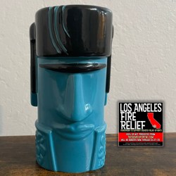 Elvis Presley Tiki Mug In Blue Glaze [100% Net Proceeds Go To Los Angeles Fire Relief] - front