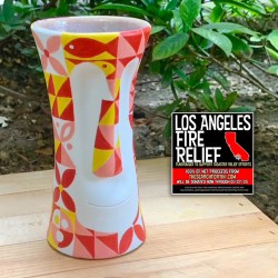 Mod Moai Mug - Handmade And Wheel-Thrown By Johnnie Velour [100% Net Proceeds Go To Los Angeles Relief] - front